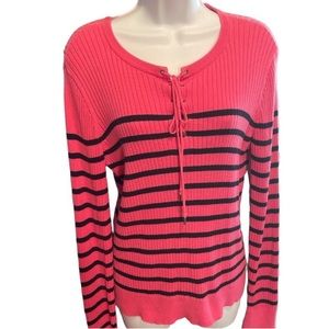 Chaps Striped Lightweight Sweater
